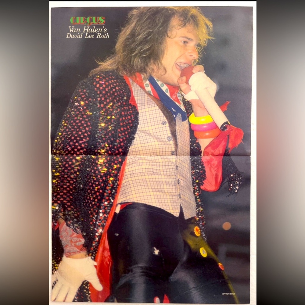 Van Halen David Lee Roth Circus Pinup